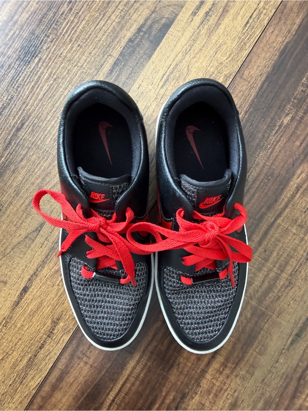 Nike Air Force 1 Sage Low Platform Sneakers Black Red Women’s Size 7 sample - Picture 5 of 10